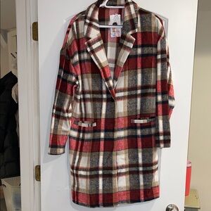 Plaid Women's Blazer Coat